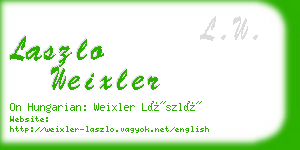 laszlo weixler business card